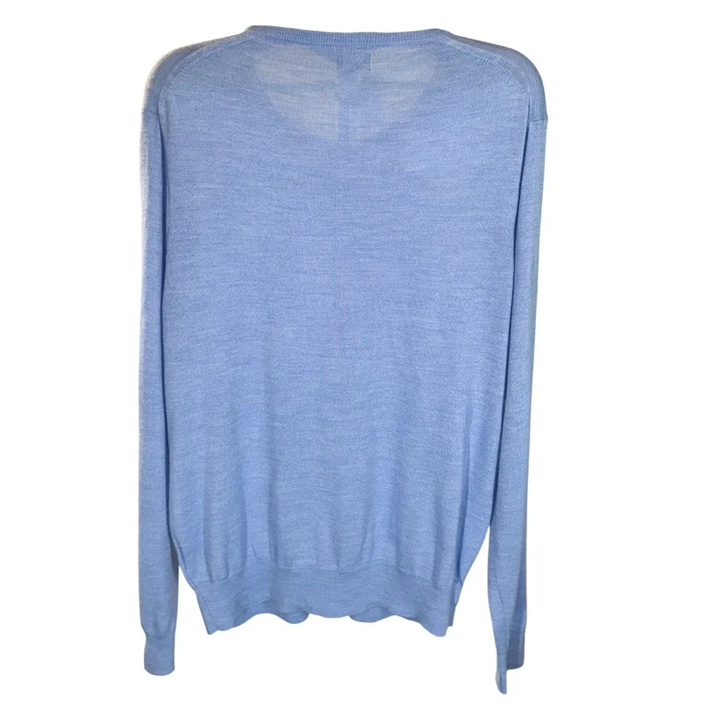 J. Crew Merino Wool Blend Sweater Men's XL Blue‎ Crewneck Lightweight NWT Preppy